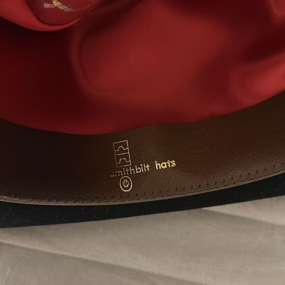 Smithbilt Vintage Black Cowboy Cattleman Rancher Western 100% Fur Felt Hat - Picture 8 of 13